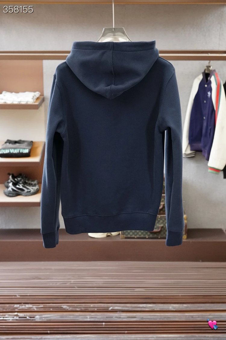DiorDior classic CD embroidered hooded pure cotton men's fashionable casual hooded sweatshirt | Supe