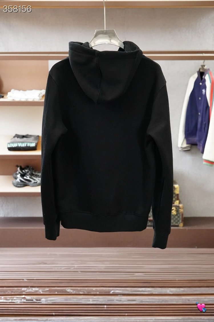 DiorDior classic CD embroidered hooded pure cotton men's fashionable casual hooded sweatshirt | Supe