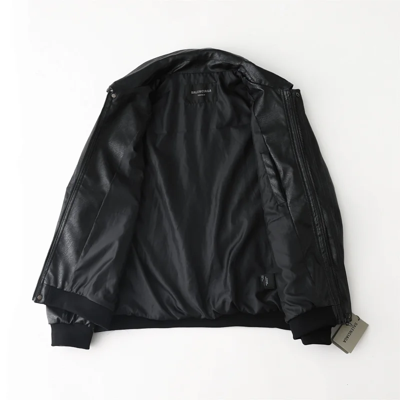 Balenciaga   Simulated PU leather jacket with loose fit | Superrbuy Spreadsheet