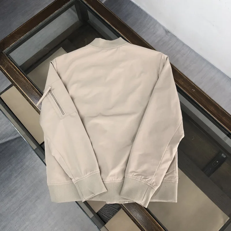 Prada men's jacket baseball collar zipper jacket cardigan solid color men's casual | Superrbuy Sprea