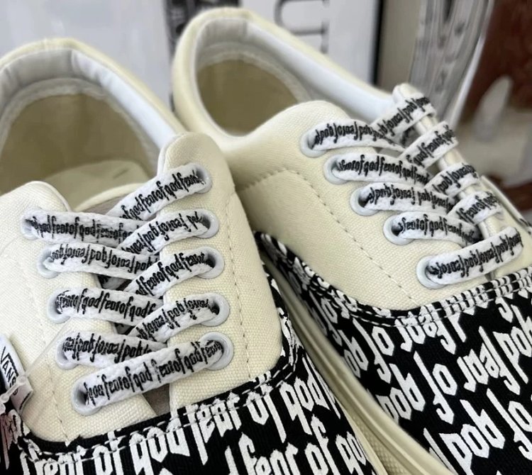 Vans board shoes, one foot low cut shoesFear of God x Vans Era 95 dx white black fog  | Superrbuy Sp