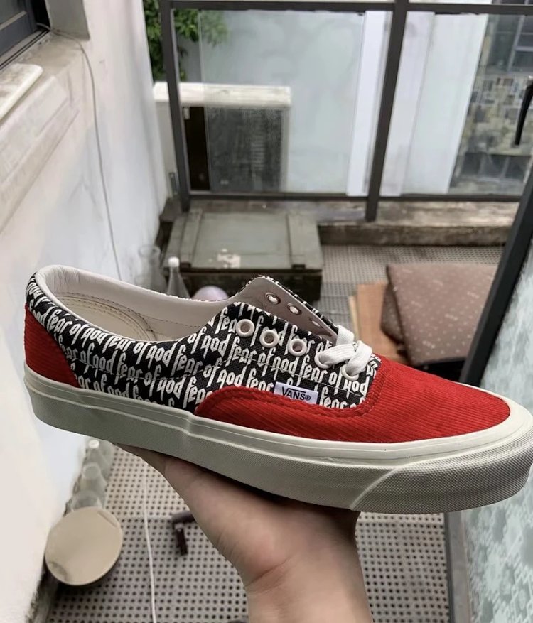 Vans board shoes, one foot low cut shoesFear of God x Vans Era 95 dx white black fog  | Superrbuy Sp