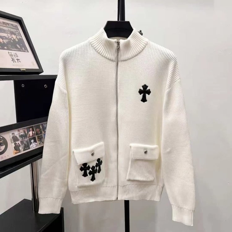 Chrome Hearts cardigan knitted sweater jacket for both men and women