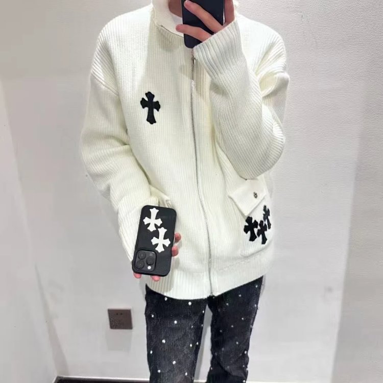 Chrome Hearts cardigan knitted sweater jacket for both men and women | Superrbuy Spreadsheet