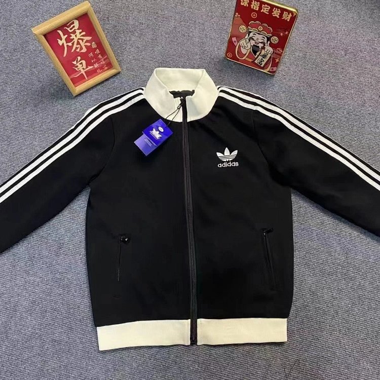 Adidas Clover Jacket Double Zipper Men's and Women's Embroidered Trendy Jacket | Superrbuy Spreadshe