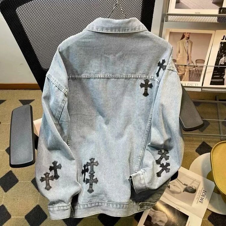 Chrome Hearts Light Luxury Cowboy Printed Coat Spring and Autumn Unisex Trendy Brand Men | Superrbuy