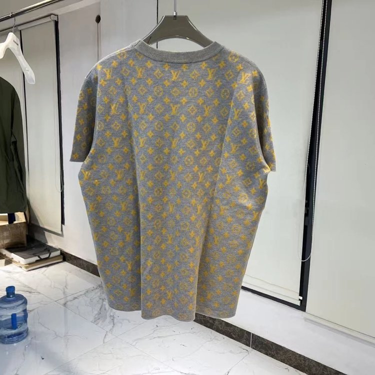 Louis Vuitton short sleeved T-shirt unisex knit top with half sleeves | Superrbuy Spreadsheet