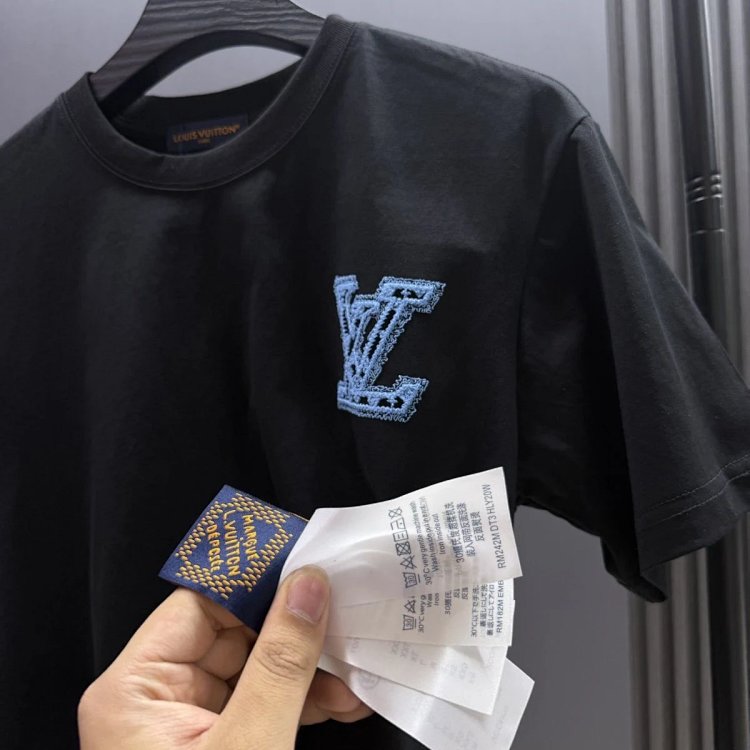 Louis Vuitton short sleeved T-shirt unisex knit top with half sleeves | Superrbuy Spreadsheet