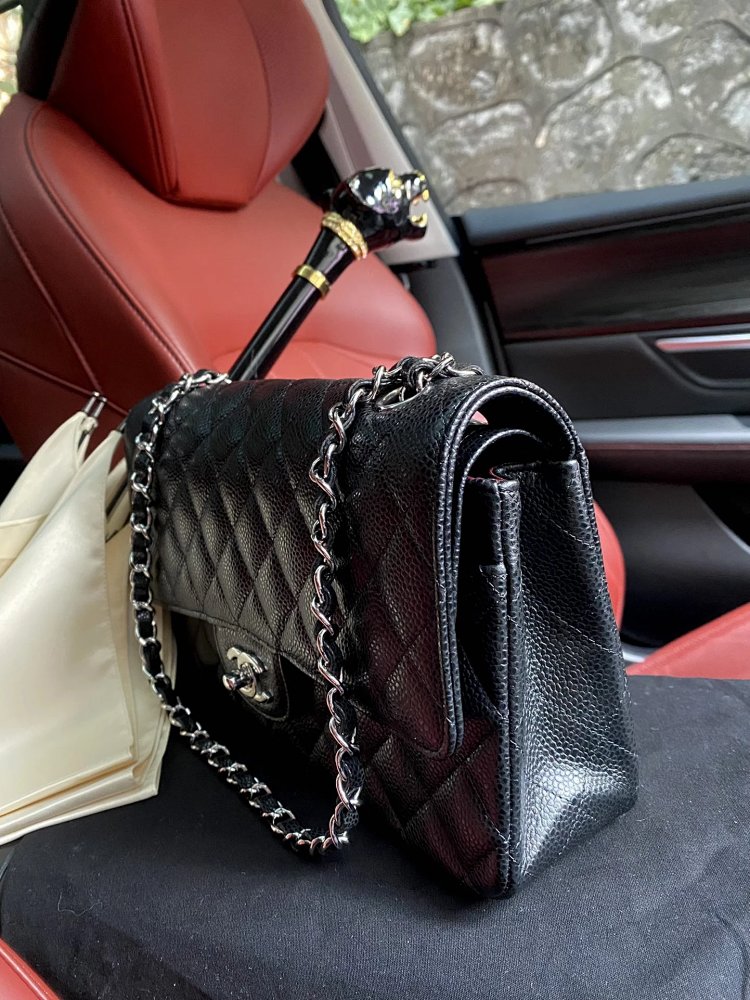 Chanel genuine leather women's bag with diamond grid chain shoulder crossbody bag | Superrbuy Spread