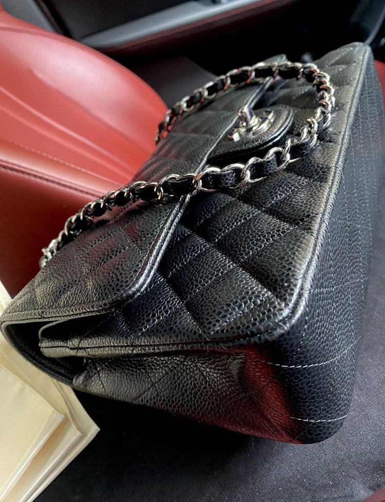 Chanel genuine leather women's bag with diamond grid chain shoulder crossbody bag | Superrbuy Spread