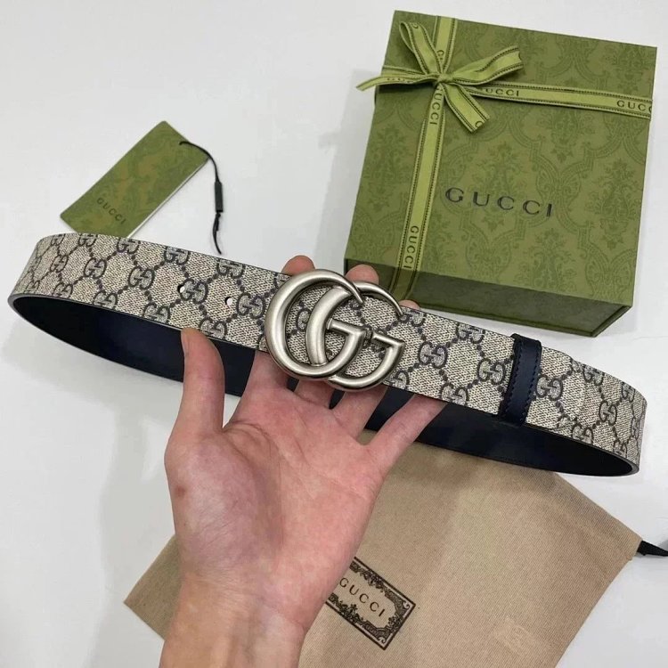 Gucci men's and women's belt PVC distressed calf leather vintage | Superrbuy Spreadsheet