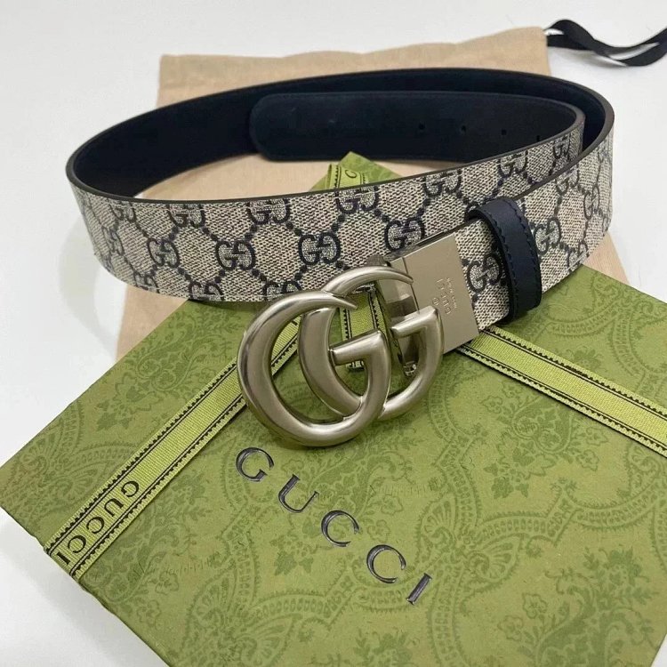 Gucci men's and women's belt PVC distressed calf leather vintage | Superrbuy Spreadsheet