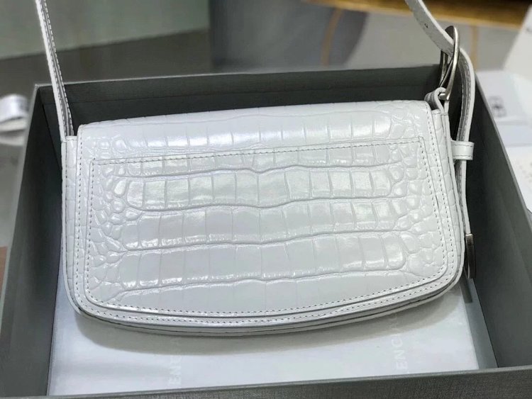 Balenciaga Crocodile Pattern Head Layer Calfskin Single Shoulder Handheld Underarm Bag Women's Bag |