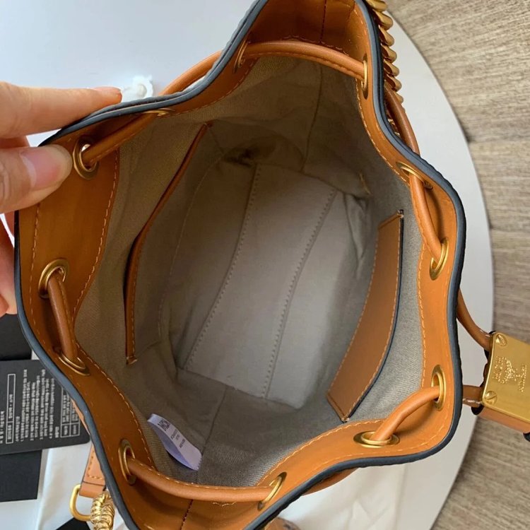 MCM Mini Drawstring Bucket Bag Imported Original Single Handbag Shoulder Bag Crossbody Bag | Superrb