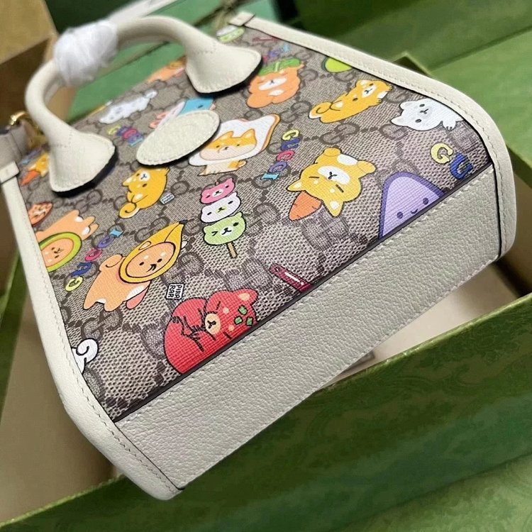 Gucci animal print mini tote bag music score bag crossbody bag shoulder bag unisex 699406 | Superrbu
