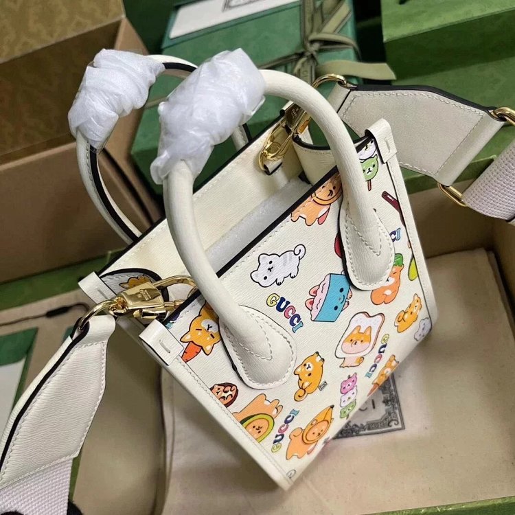 Gucci animal print mini tote bag music score bag crossbody bag shoulder bag unisex 699406 | Superrbu