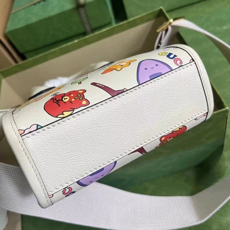 Gucci animal print mini tote bag music score bag crossbody bag shoulder bag unisex 699406 | Superrbu