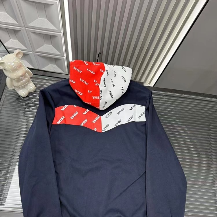 EVISU hooded red and white hoodie | Superrbuy Spreadsheet
