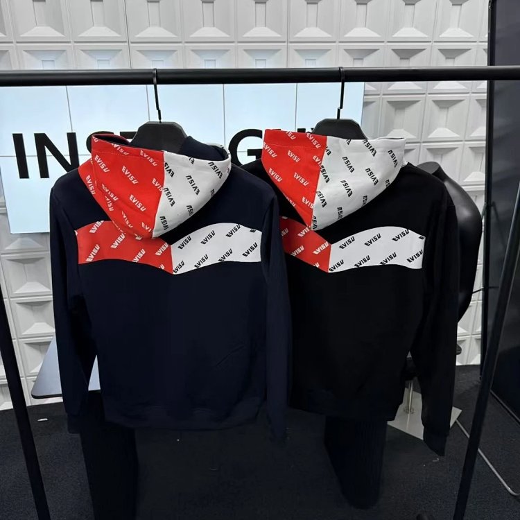EVISU hooded red and white hoodie | Superrbuy Spreadsheet