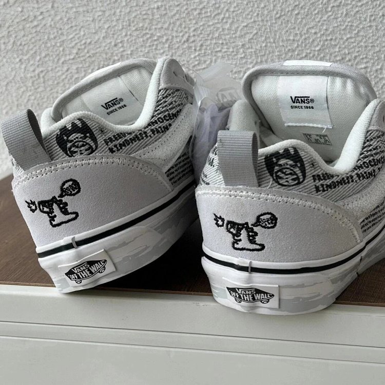 VANS Bubble Matt Ono Co branded Grey White Graffiti Casual Canvas Shoes | Superrbuy Spreadsheet