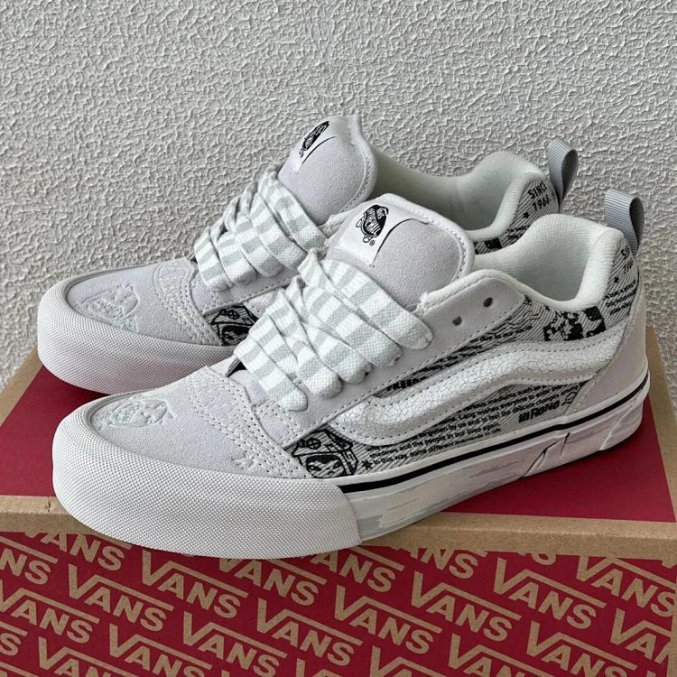 VANS Bubble Matt Ono Co branded Grey White Graffiti Casual Canvas Shoes | Superrbuy Spreadsheet