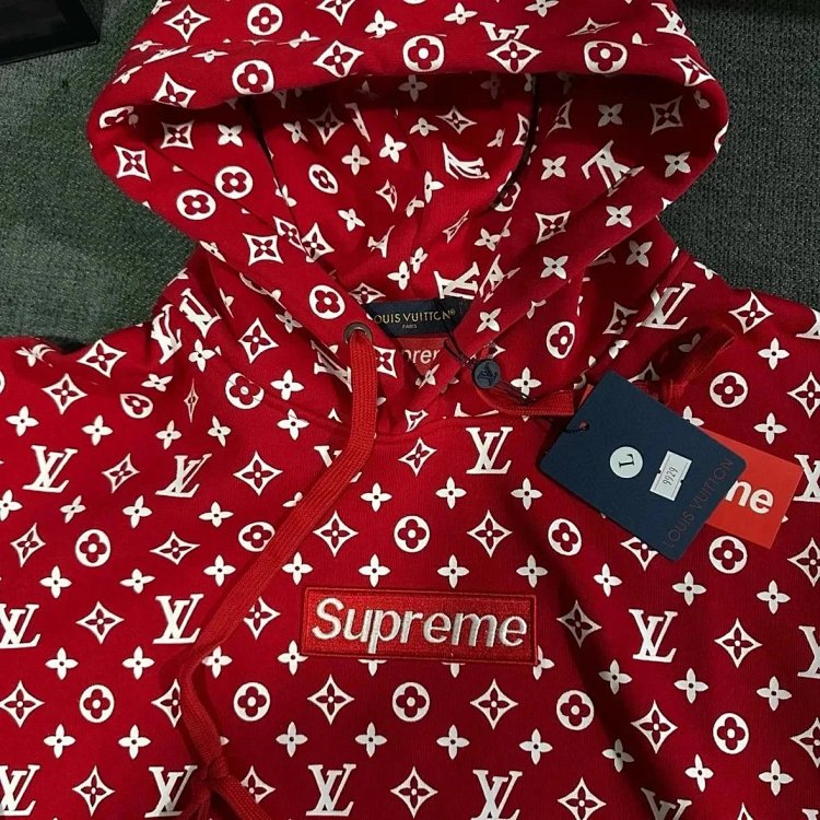 Supreme Co branded Full Print Red Hoodie | Superrbuy Spreadsheet