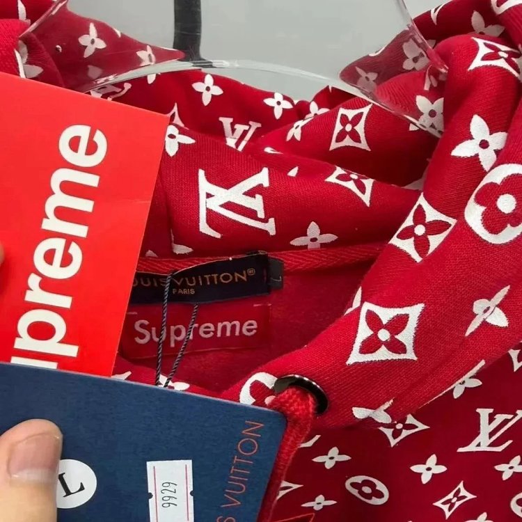 Supreme Co branded Full Print Red Hoodie | Superrbuy Spreadsheet
