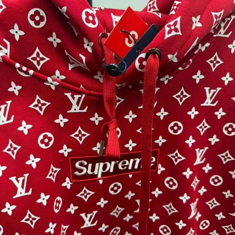 Supreme Co branded Full Print Red Hoodie | Superrbuy Spreadsheet