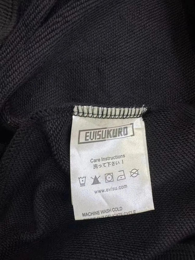 EVISU  Black gold hooded heavyweight hoodie | Superrbuy Spreadsheet