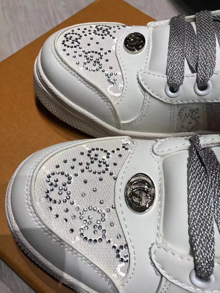 GUCCI dirty shoes, white rhinestone style fashionable board shoes | Superrbuy Spreadsheet