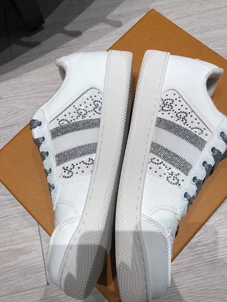 GUCCI dirty shoes, white rhinestone style fashionable board shoes | Superrbuy Spreadsheet