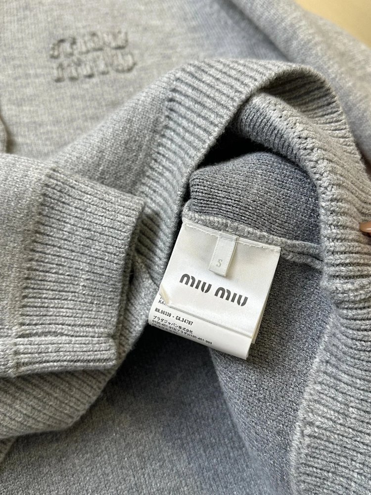 Miumiu Knitted Cardigan Trendy Sweater | Superrbuy Spreadsheet