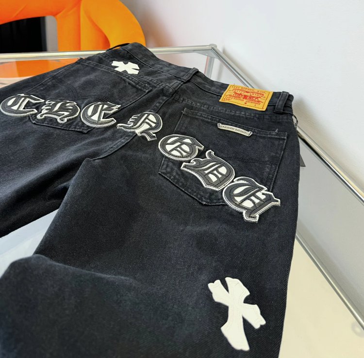 Chrome Hearts  High Street American Limited Loose Trendy Brand Washed Pants | Superrbuy Spreadsheet