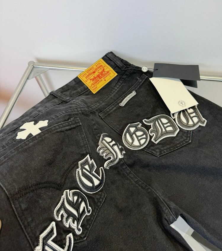 Chrome Hearts  High Street American Limited Loose Trendy Brand Washed Pants | Superrbuy Spreadsheet