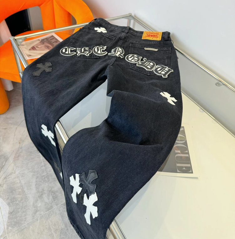Chrome Hearts  High Street American Limited Loose Trendy Brand Washed Pants | Superrbuy Spreadsheet