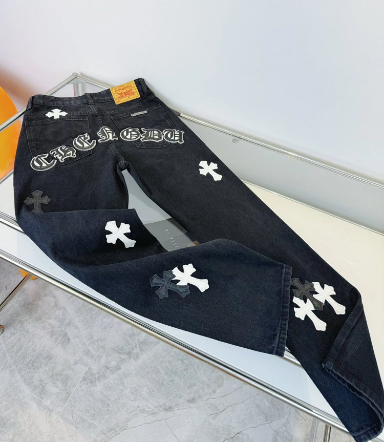 Chrome Hearts  High Street American Limited Loose Trendy Brand Washed Pants | Superrbuy Spreadsheet