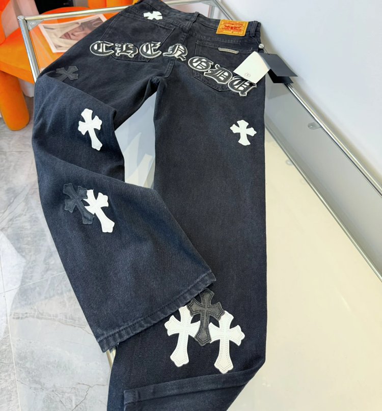 Chrome Hearts  High Street American Limited Loose Trendy Brand Washed Pants | Superrbuy Spreadsheet