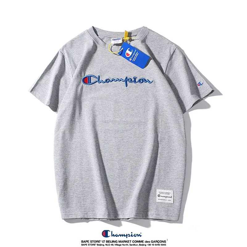 Champion Simple 3D Embroidered Cotton Short sleeved T-shirt | Superrbuy Spreadsheet
