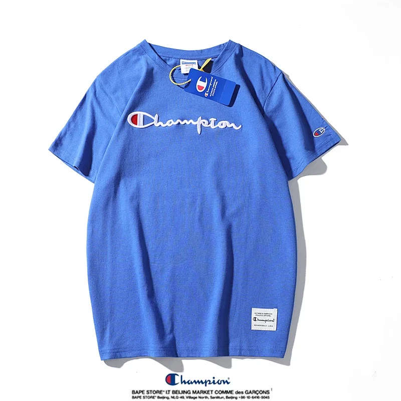 Champion Simple 3D Embroidered Cotton Short sleeved T-shirt | Superrbuy Spreadsheet