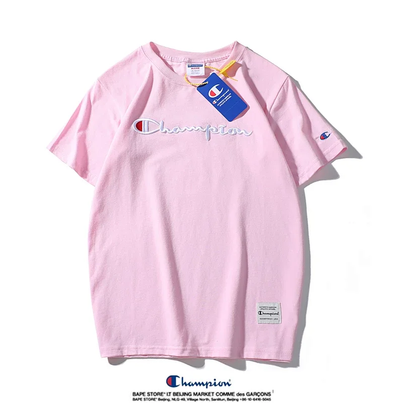 Champion Simple 3D Embroidered Cotton Short sleeved T-shirt | Superrbuy Spreadsheet