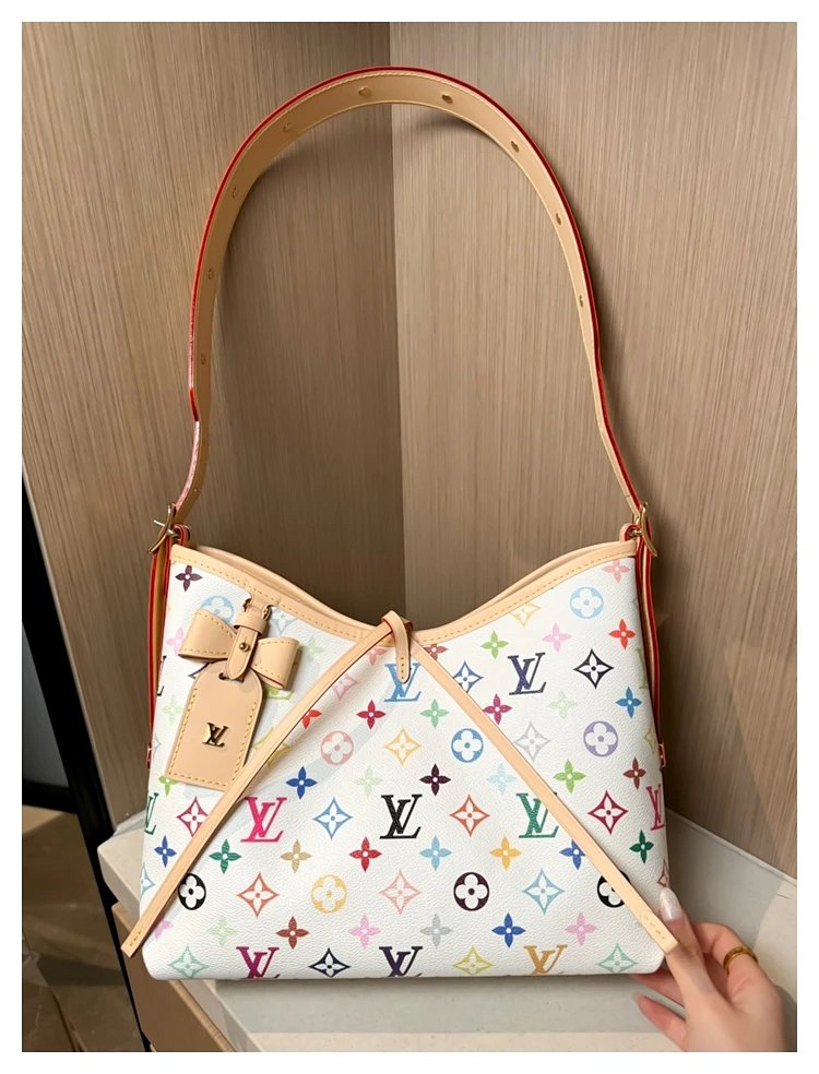 Louis Vuitton white tri colored CarryAll handbag | Superrbuy Spreadsheet