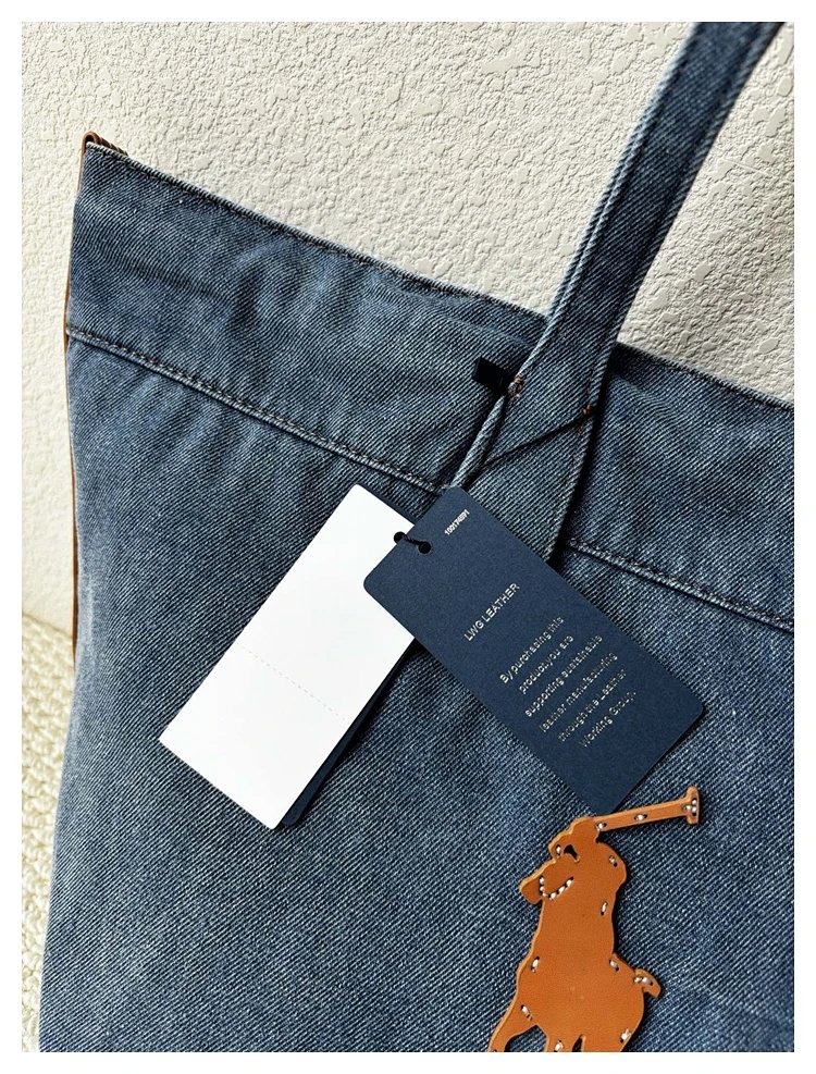 Ralph Lauren  Washed denim blue tote bag | Superrbuy Spreadsheet