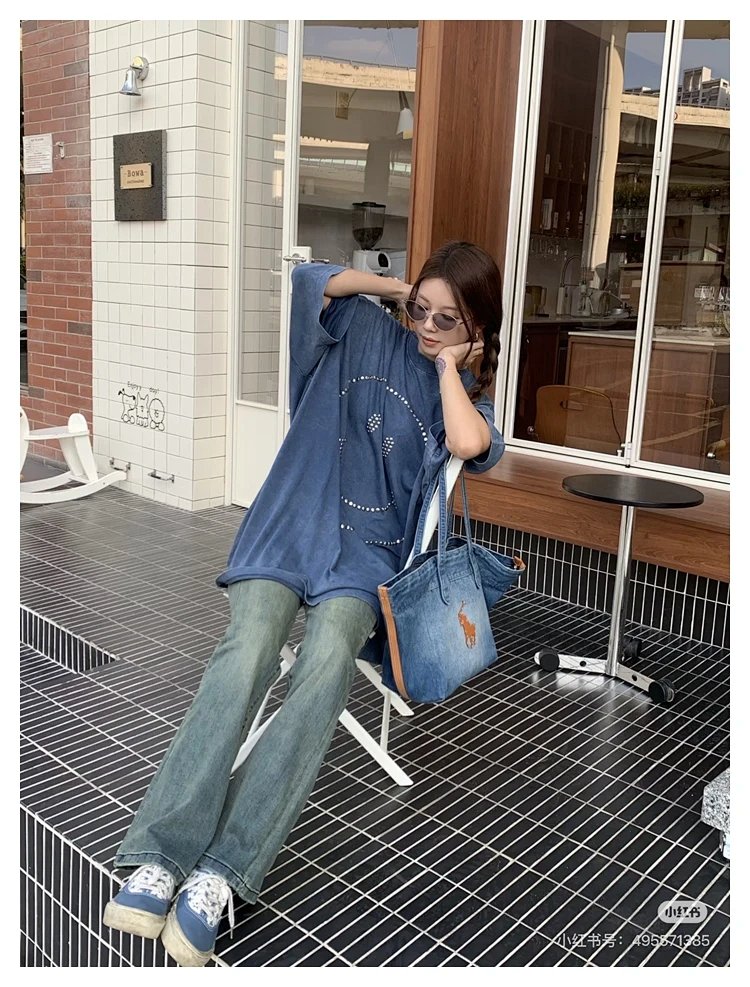 Ralph Lauren  Washed denim blue tote bag | Superrbuy Spreadsheet