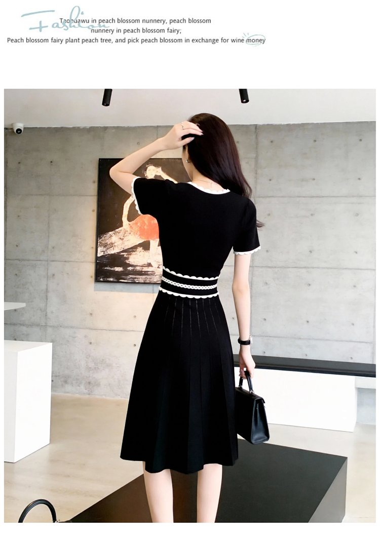 Summer new French Hepburn style small black dress | Superrbuy Spreadsheet