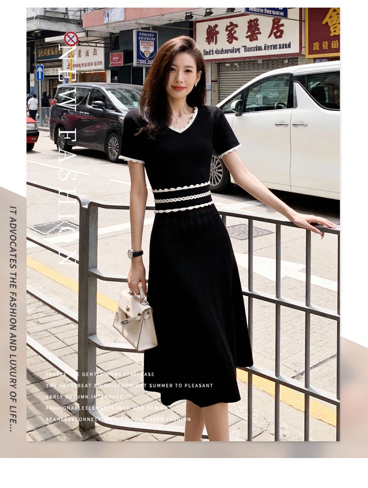 Summer new French Hepburn style small black dress | Superrbuy Spreadsheet