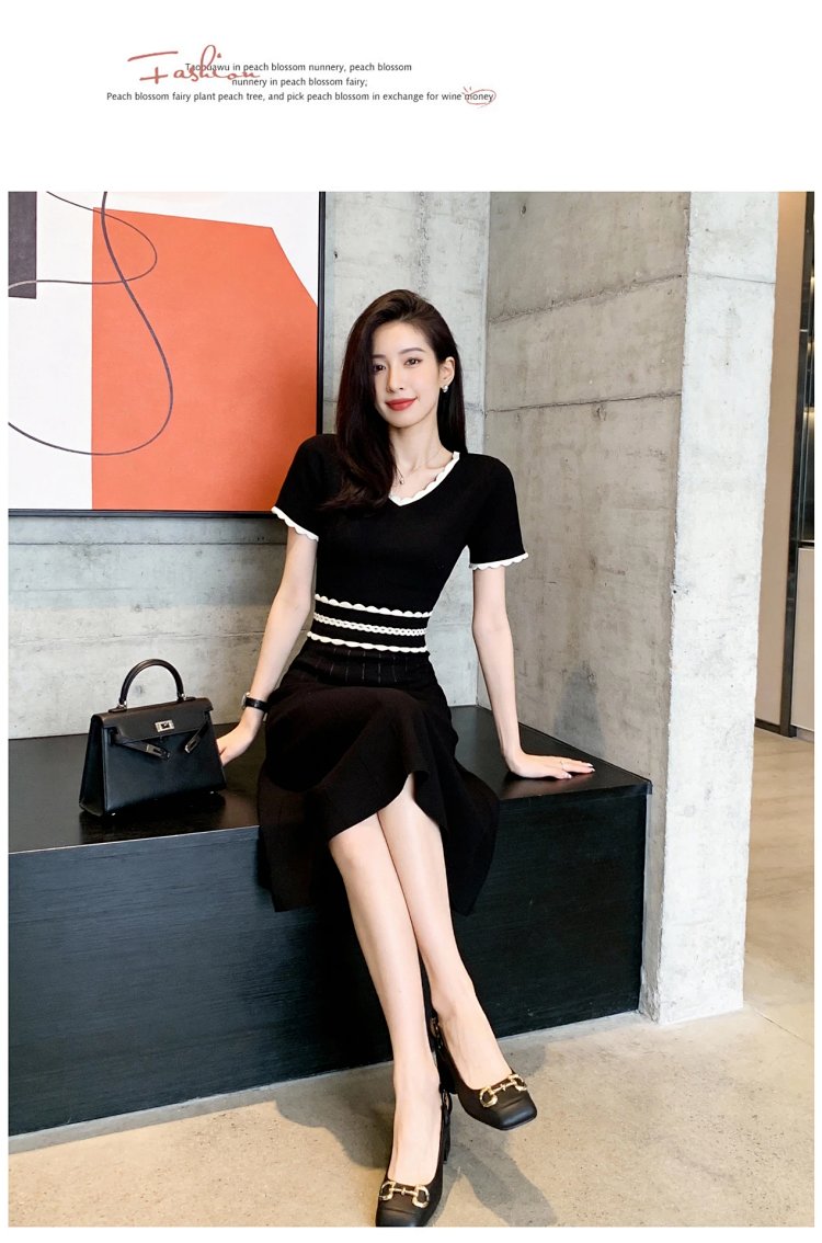 Summer new French Hepburn style small black dress | Superrbuy Spreadsheet