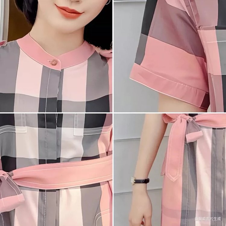 Burberry  British style casual mid length shirt skirt with floral patterns | Superrbuy Spreadsheet