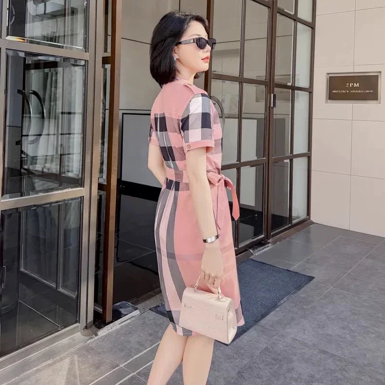 Burberry  British style casual mid length shirt skirt with floral patterns | Superrbuy Spreadsheet